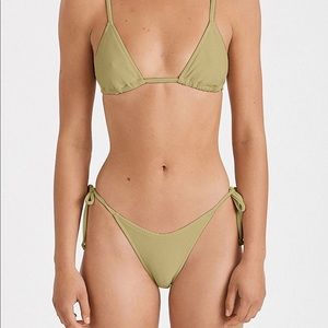 Zulu & Zephyr Signature Triangle Top and Tie Brief- Avocado